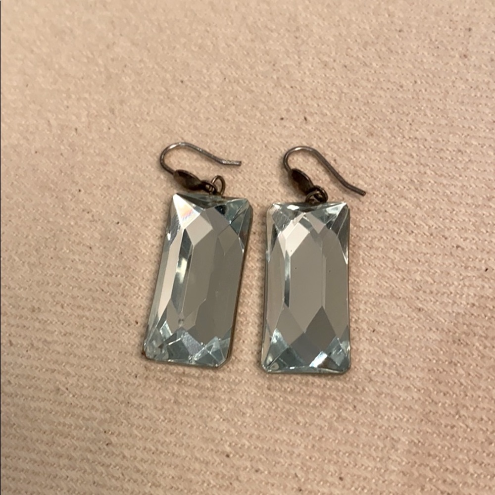 Rectangular Crystal Earrings